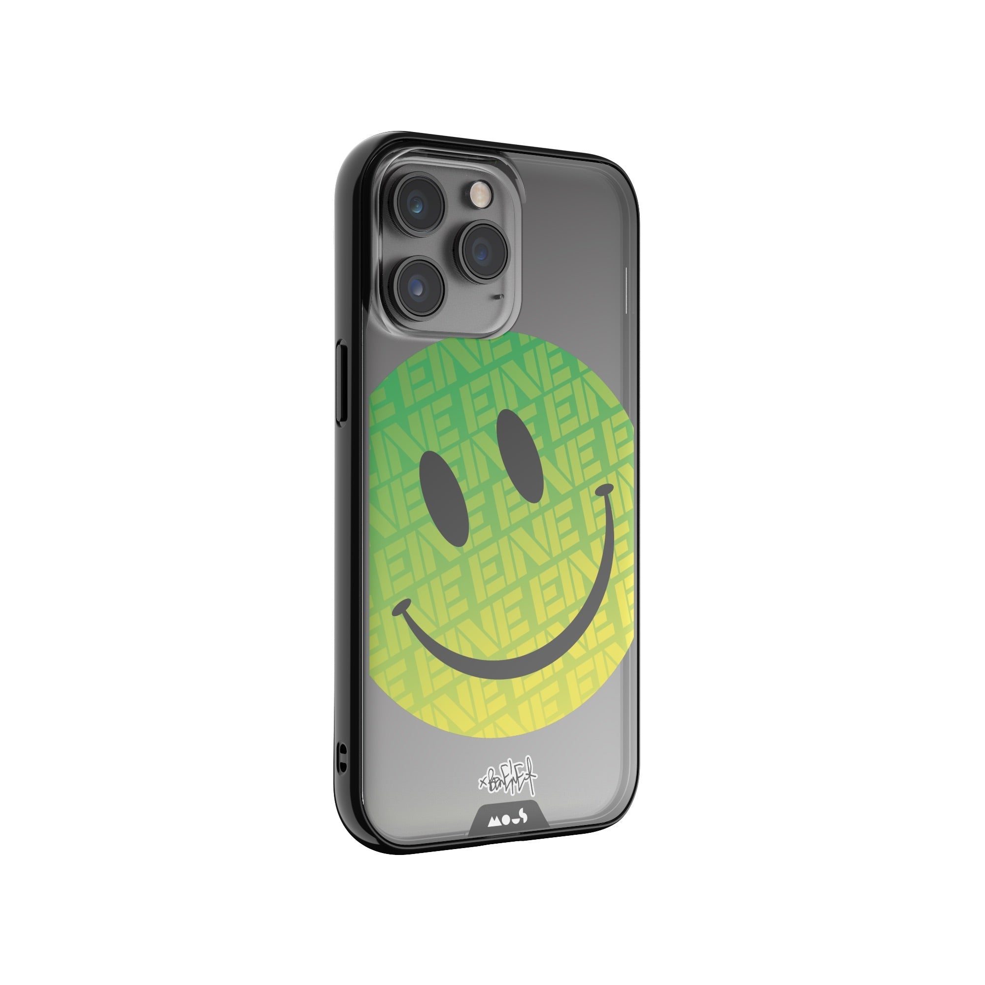 coque-de-protection-mous-x-ben-eine-green-smiley-typography-magsafe-pour-iphone- image 1