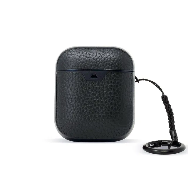 mous-coque-cuir-noir-pour-airpods-gen-1-2-ultra-protectrice image 1