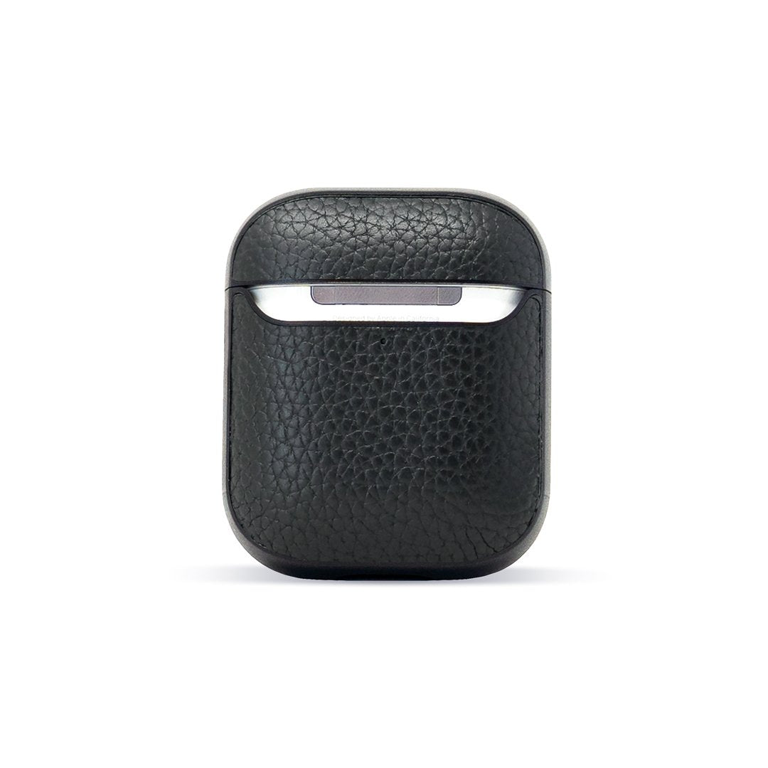 mous-coque-cuir-noir-pour-airpods-gen-1-2-ultra-protectrice image 3