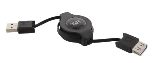 t-nb-c-ble-rallonge-usb-a-m-le-usb-a-femelle-r-tractable-1-m image 1