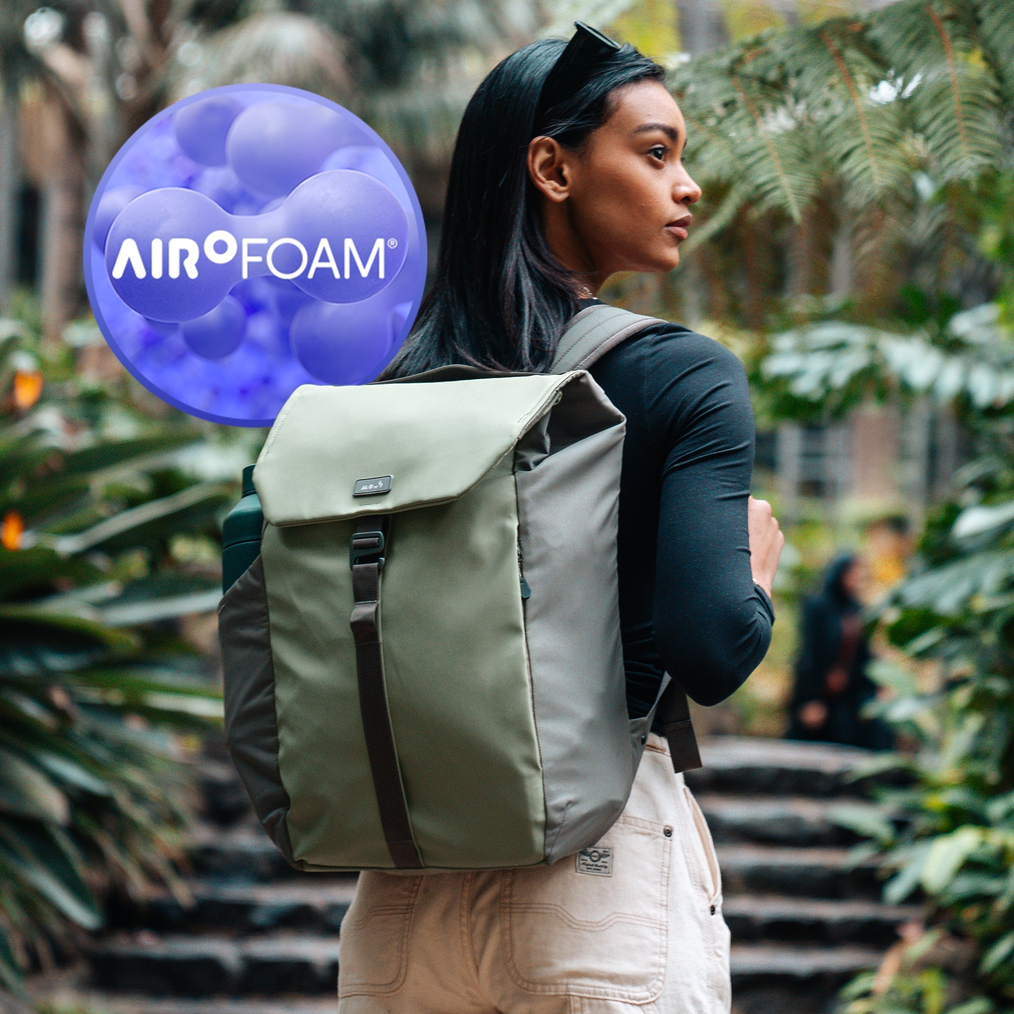mous-day-backpack-airofoam-sage-flap-20-litres-sac-dos-vert-20l image 2