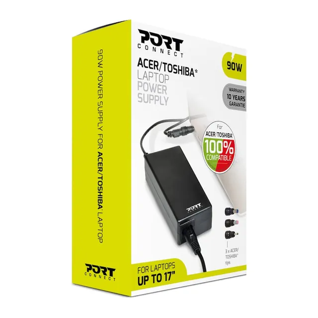 port-designs-port-connect-alimentation-pc-90w-compatible-acer-toshiba-prise-uk image 1