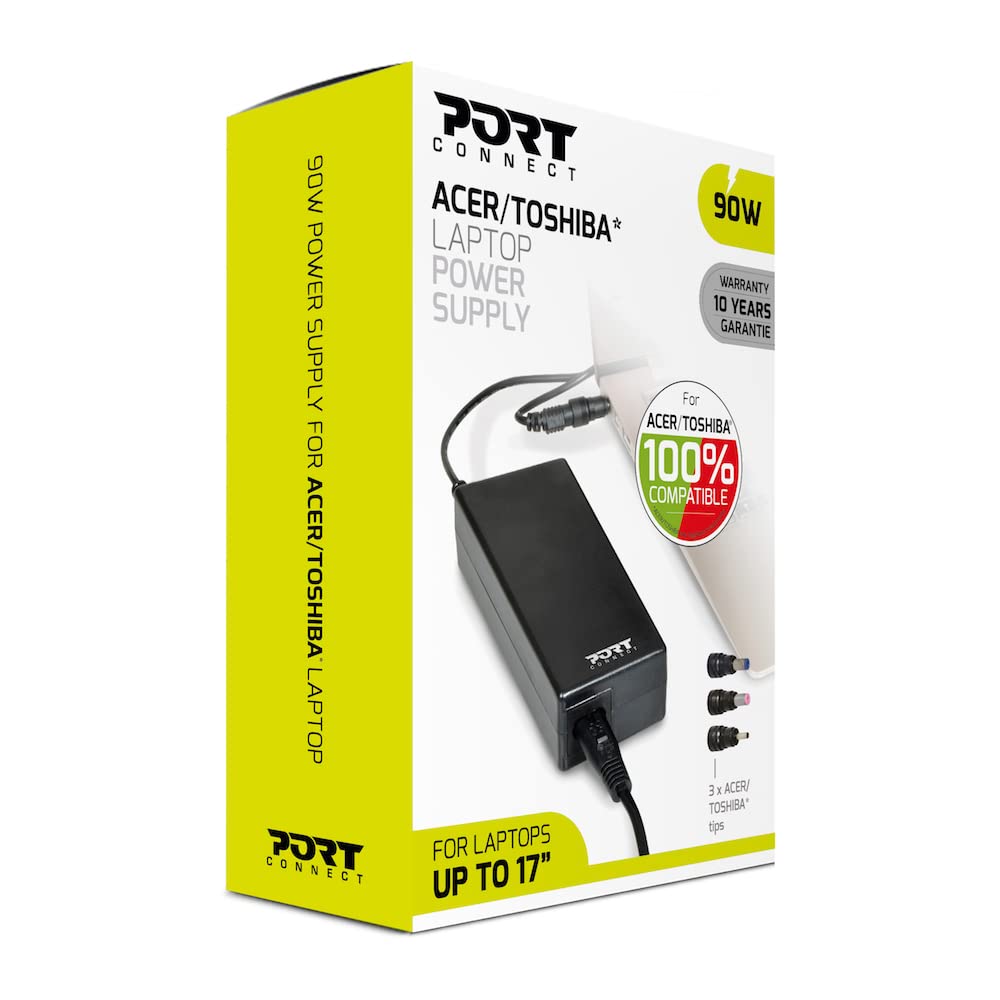 port-designs-port-connect-alimentation-pc-90w-compatible-acer-toshiba-prise-uk image 1