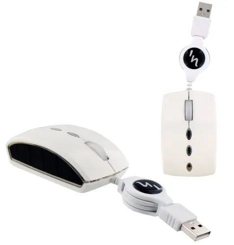 t-nb-guppy-souris-filaire-ultra-compacte-blanche-c-ble-r-tractable image 1