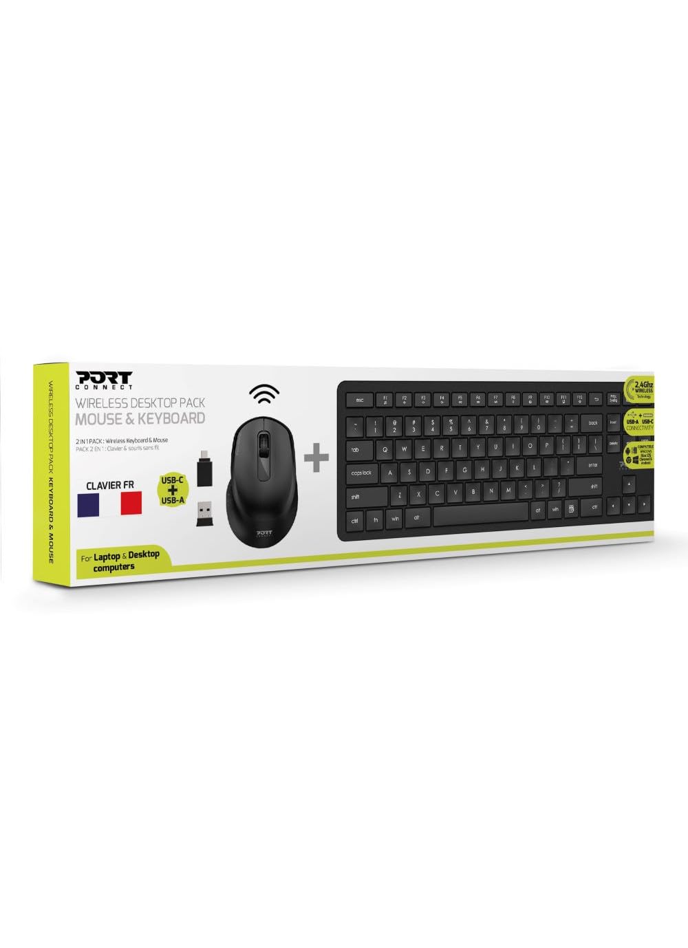 port-designs-port-connect-executive-slim-clavier-bluetooth-5-0-azerty-noir image 1