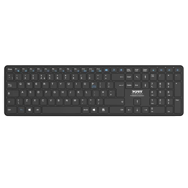 port-designs-port-connect-clavier-bluetooth-rechargeable-usb-c-bureau-noir-uk image 1