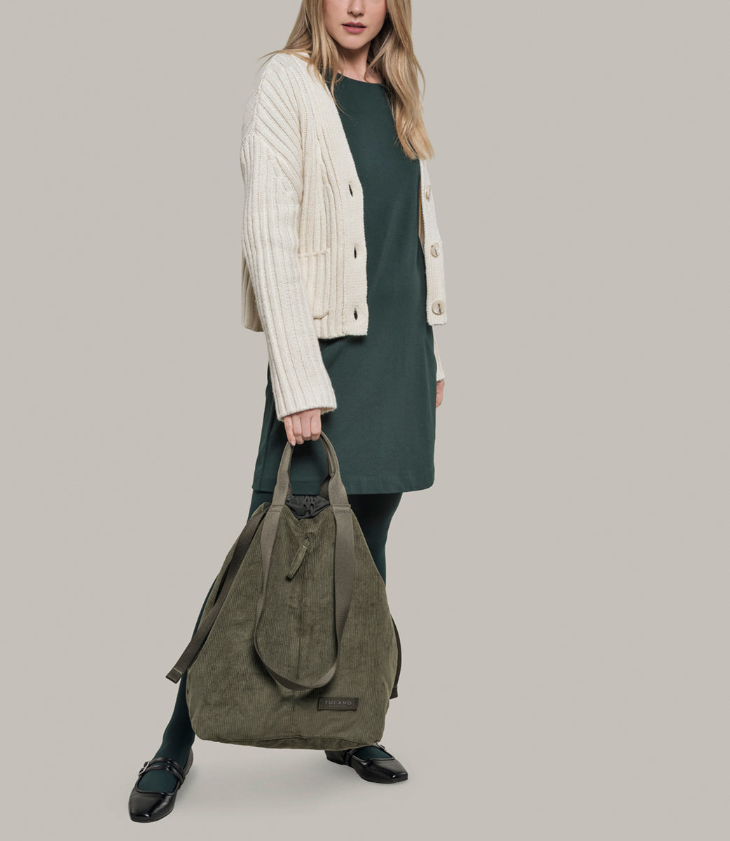 tucano-carry-corduroy-vertical-shopper-vertical-en-velours-de-coton image 2