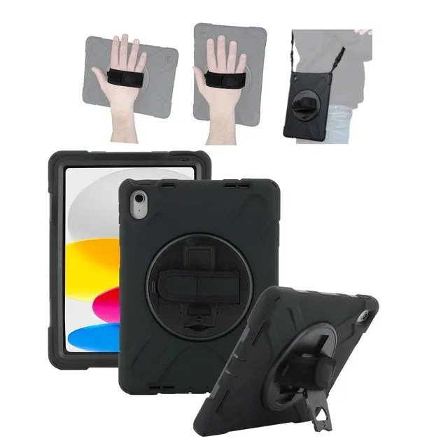 mobilis-all-in-case-coque-renforc-e-pour-ipad-11-2025-10-9-10e-gen-avec-bandouli image 1