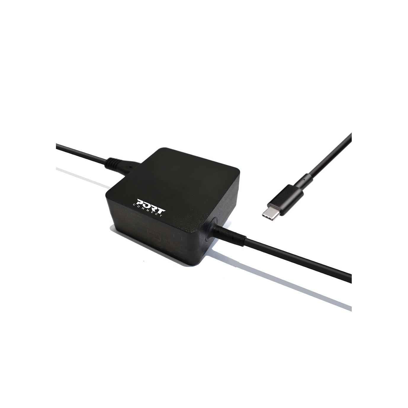 port-connect-alimentation-45w-usb-c-pour-pc-et-smartphone-5v-usb-type-c-prise-uk image 1