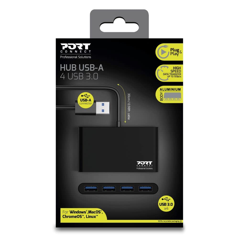 port-designs-port-connect-hub-usb-a-4-ports-usb-3-0-5-gb-s image 2