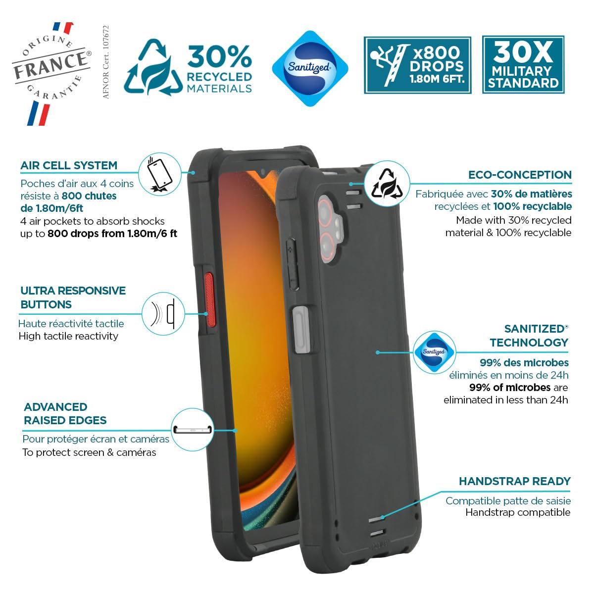 mobilis-coque-bumper-pour-samsung-galaxy-xcover-7-pro-noire-recycl-e-antimicrobi image 3