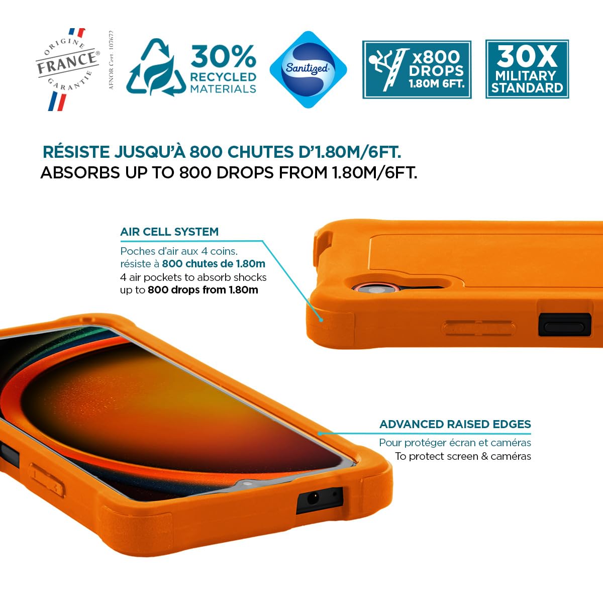 mobilis-coque-bumper-pour-samsung-galaxy-xcover-7-orange-fluo-haute-visibilit-an image 4