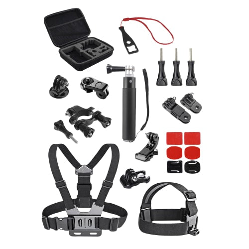 t-nb-pack-23-accessoires-universels-pour-cam-ra-sport-avec-fixations-et-rangemen image 1