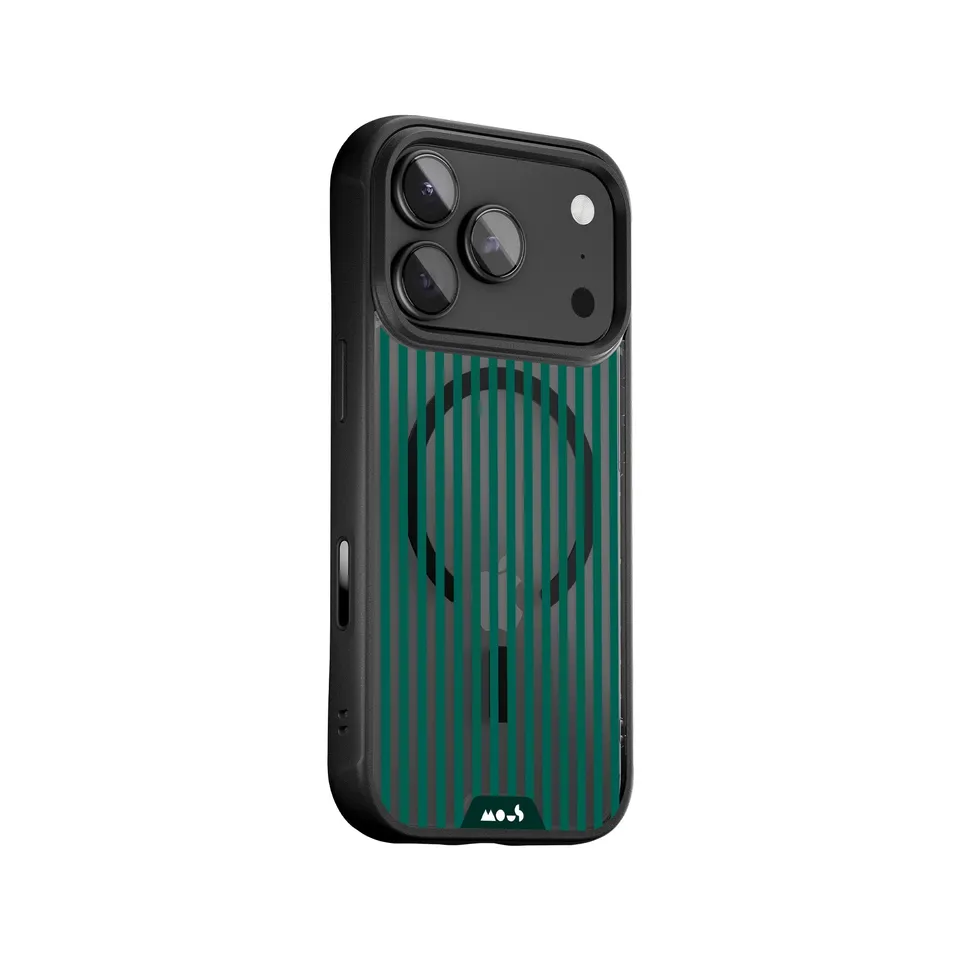 mous-evergreen-pinstripe-magsafe-coque-de-protection-iphone image 1