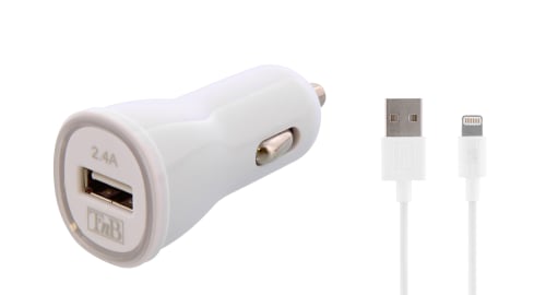 t-nb-pack-chargeur-allume-cigare-usb-a-12w-c-ble-lightning-1m image 1