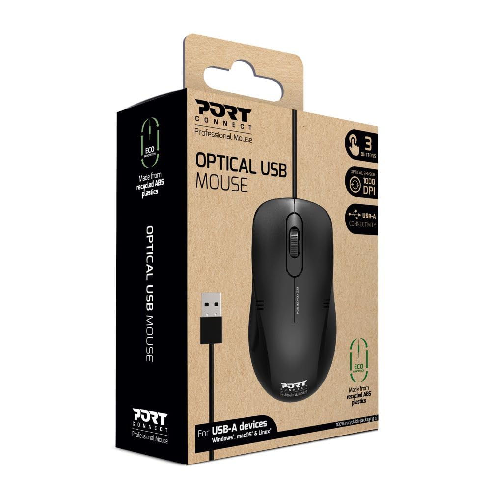 port-designs-port-connect-souris-filaire-usb-a-ambidextre-noire image 6