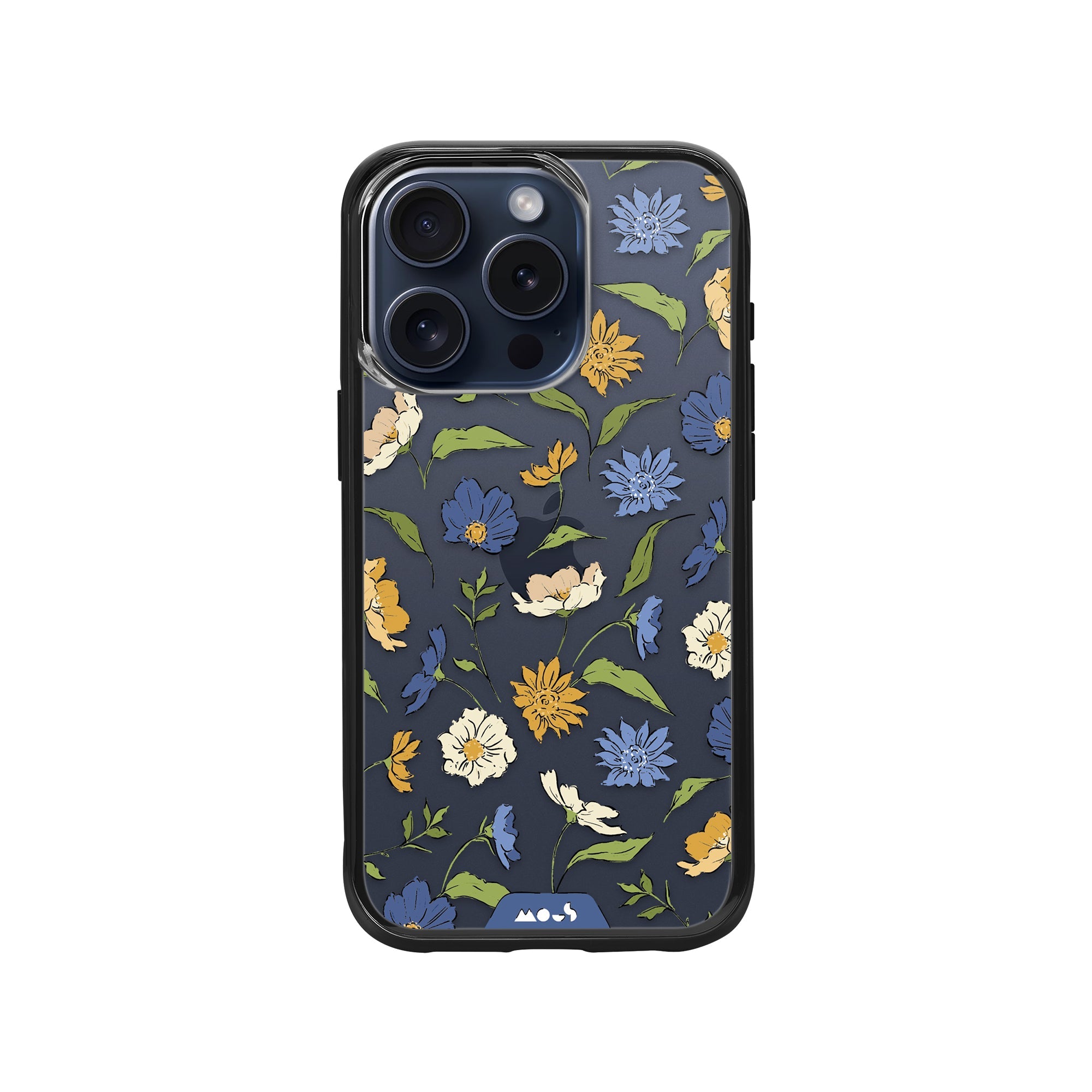 mous-floral-blue-coque-de-protection-iphone-12-fleurs image 2