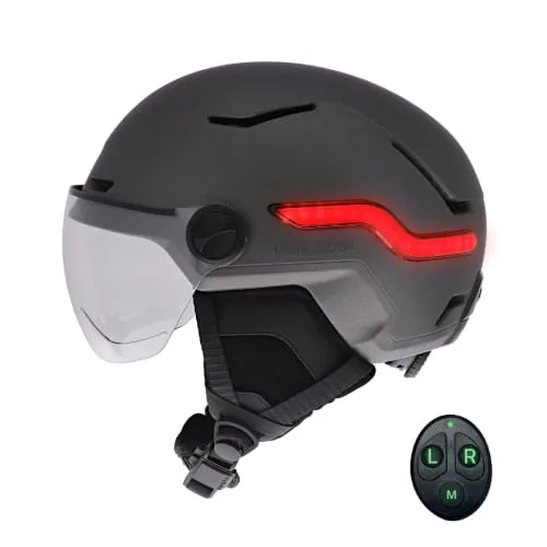 t-nb-vizion-casque-led-avec-feu-stop-automatique-gris-taille-m image 1