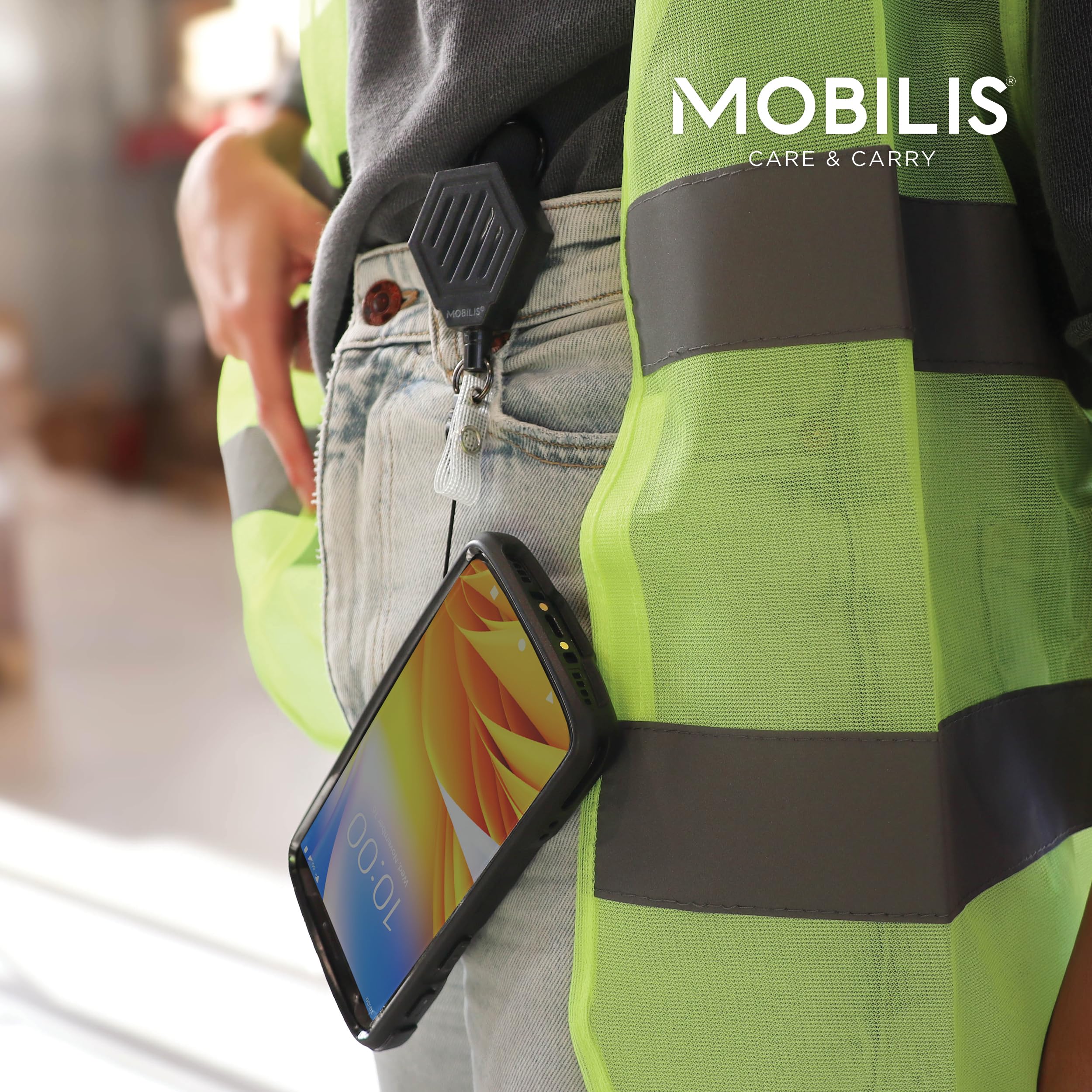 mobilis-t-series-c-ble-r-tractable-80-cm-avec-mousqueton-et-clip-ceinture image 7