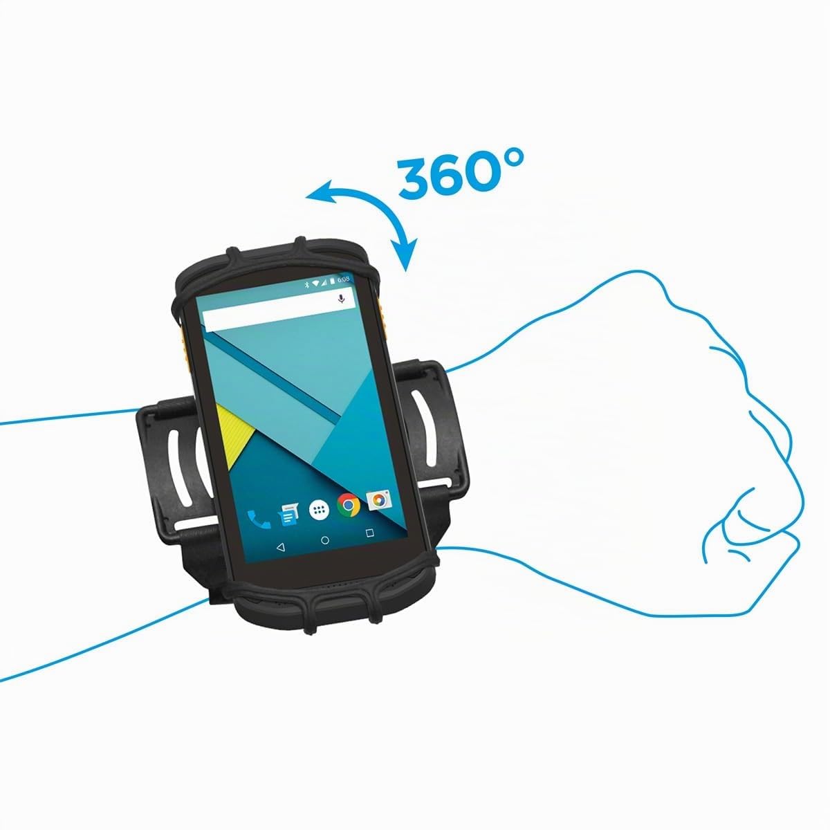 mobilis-protech-brassard-poignet-bras-universel-5-7-rotation-360 image 2