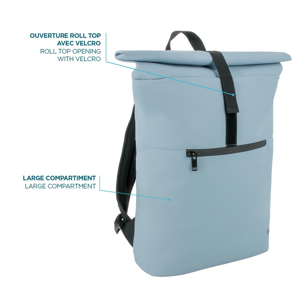 mobilis-origine-sac-dos-urbain-roll-top-16l-pc-14-16-bleu-clair image 2