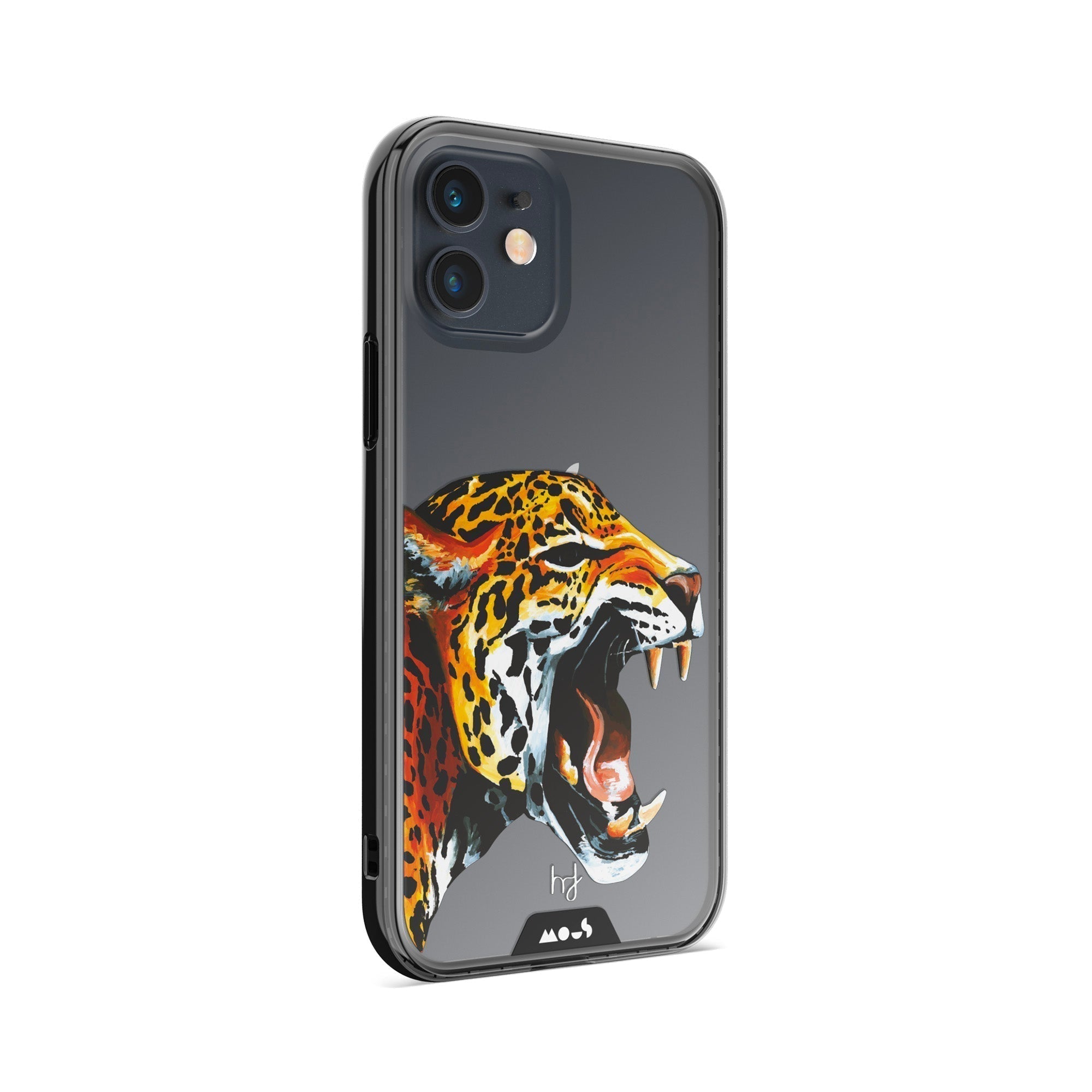 coque-de-protection-mous-the-jaguar-henry-fraser-design-nature-noir-et-orange image 2