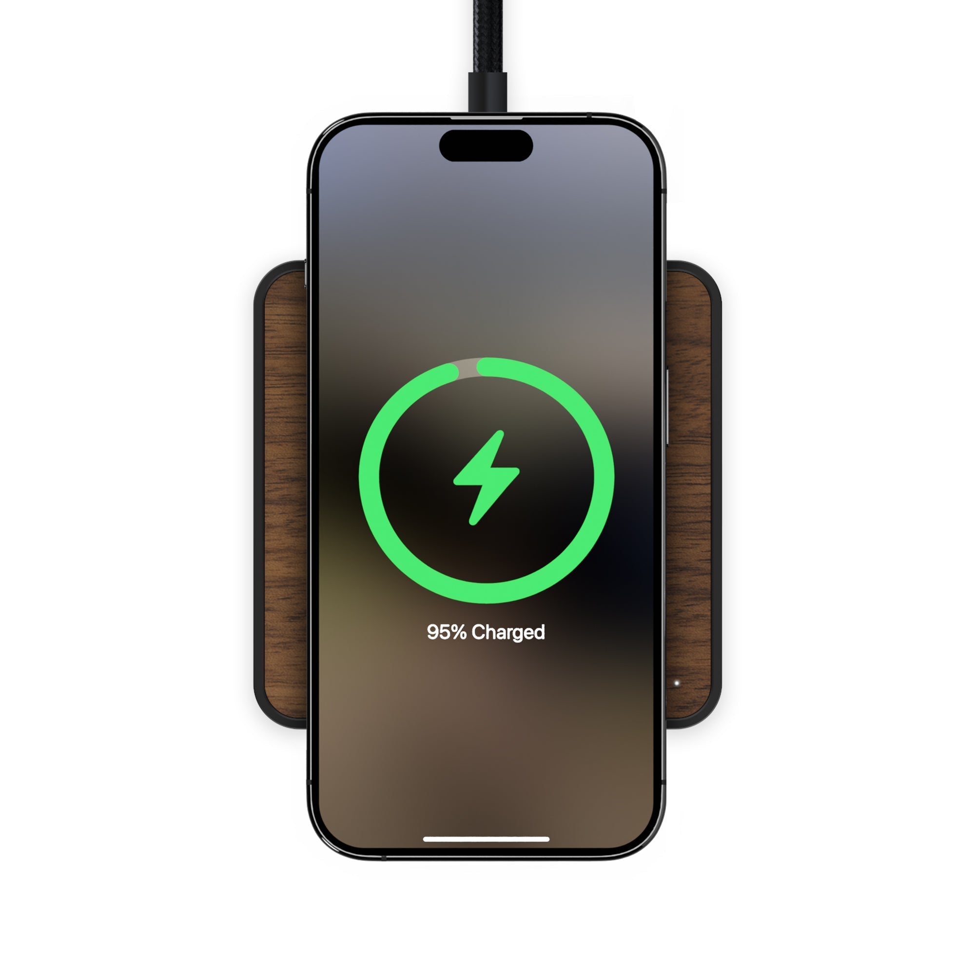 mous-walnut-wireless-charging-pad-chargeur-induction-magsafe-marron image 2