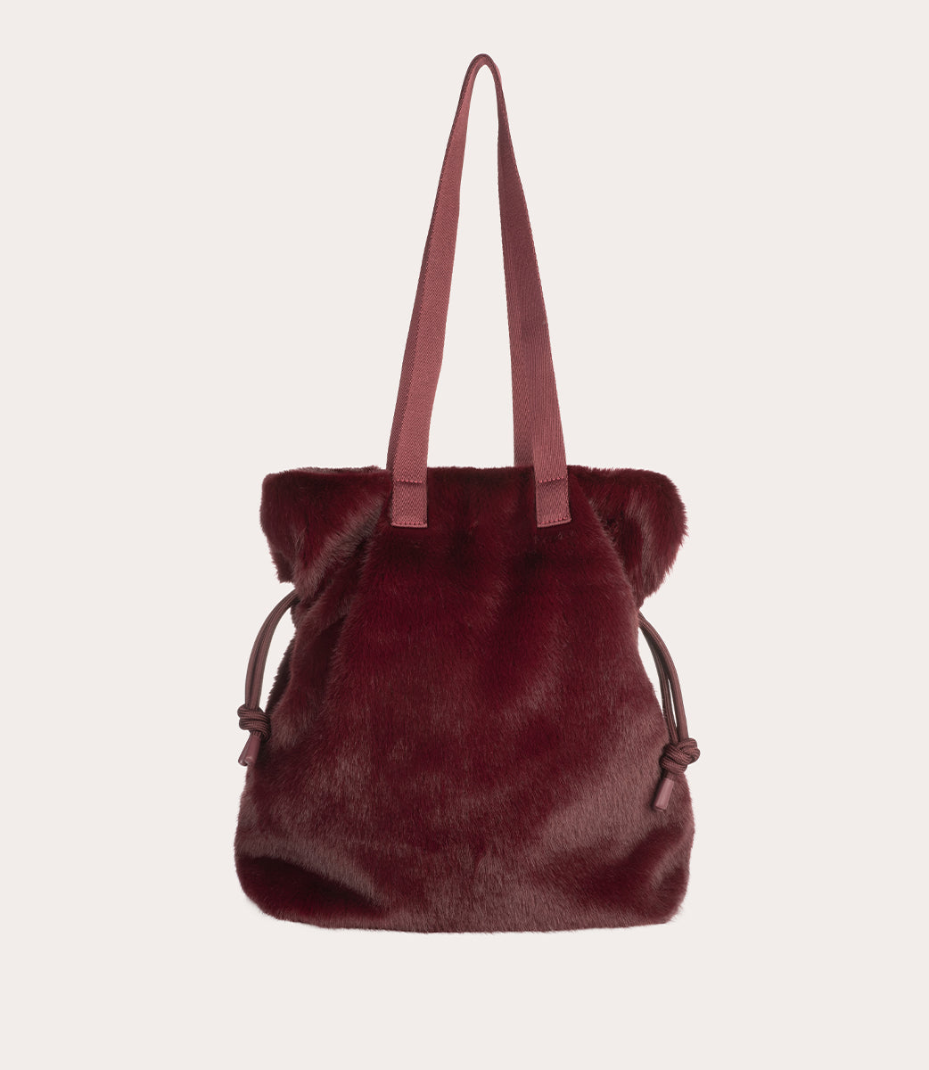 tucano-nina-fur-tote-bag-sac-cabas-en-fausse-fourrure-avec-fermeture-cordon image 3