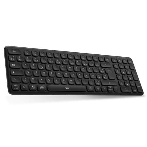 t-nb-clavier-sans-fil-rechargeable-slim-pro-azerty-fr-bluetooth-2-4-ghz image 1