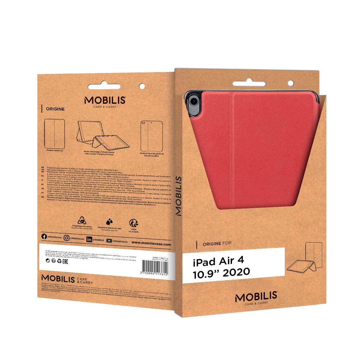 mobilis-folio-coque-ipad-air-10-9-2022-2020-rouge-support image 6