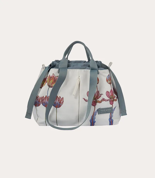 tucano-carry-tulip-small-sac-shopper-toile-botanique image 1