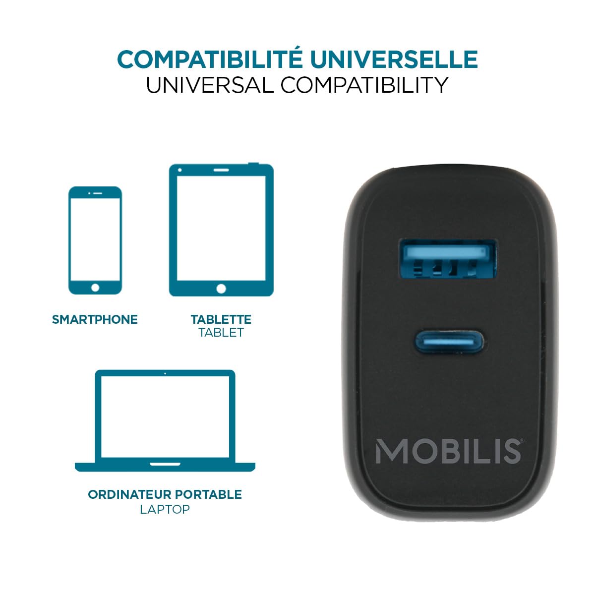 mobilis-chargeur-secteur-45-w-gan-1-port-usb-c-et-1-port-usb-a-charge-rapide-pou image 4