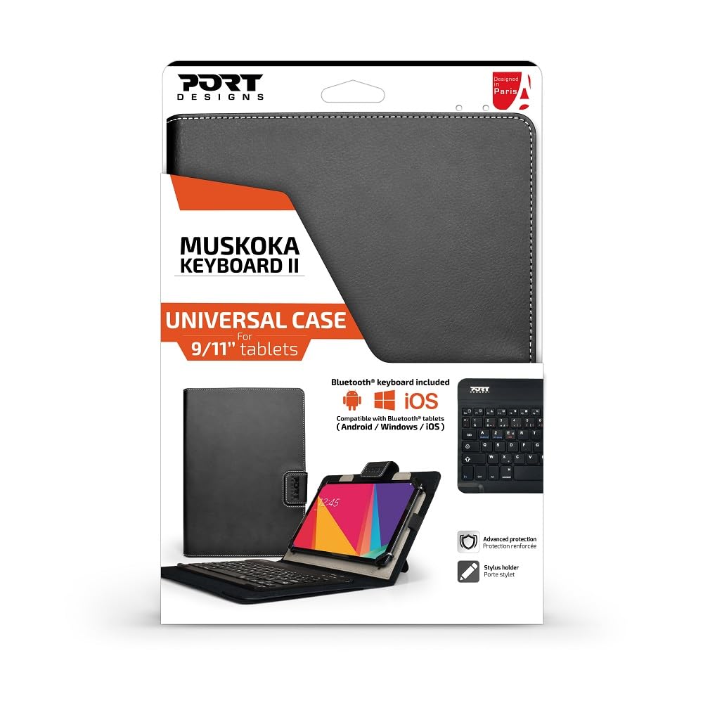 port-designs-muskoka-ii-tui-universel-9-11-pouces-avec-clavier-bluetooth-azerty- image 2
