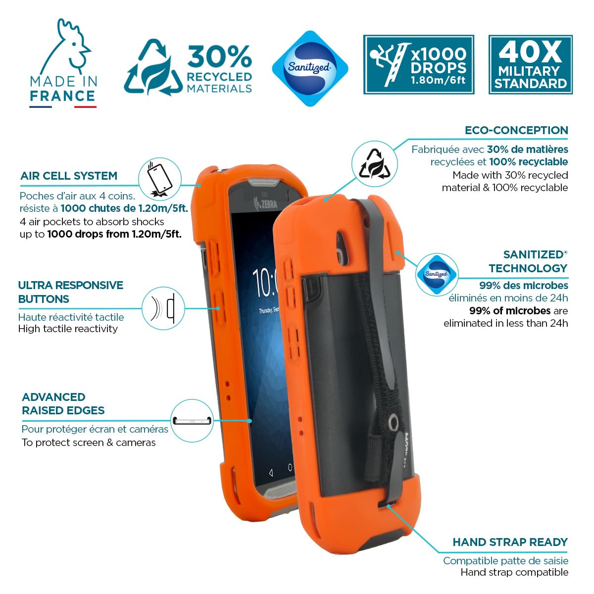 mobilis-protech-coque-haute-visibilit-pour-zebra-tc51-tc52-tc56-tc57-dragonne image 3