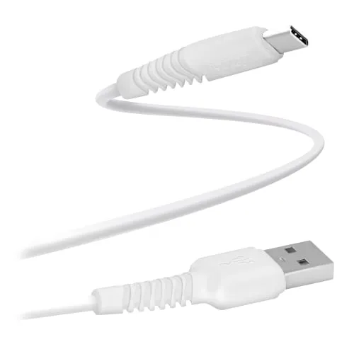t-nb-c-ble-usb-a-vers-usb-c-1m-connecteurs-renforc-s-blanc image 1