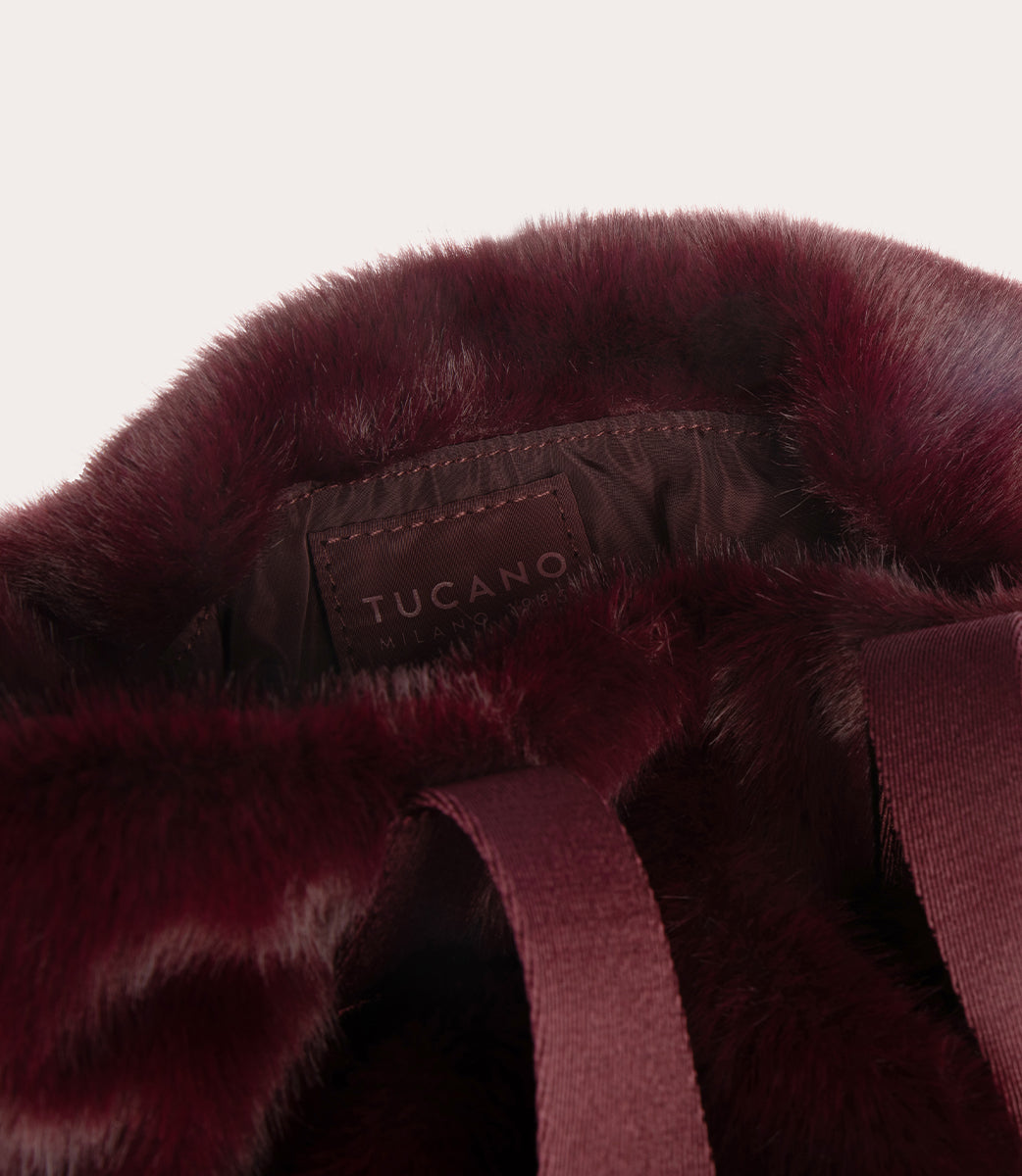 tucano-nina-fur-tote-bag-sac-cabas-en-fausse-fourrure-avec-fermeture-cordon image 5