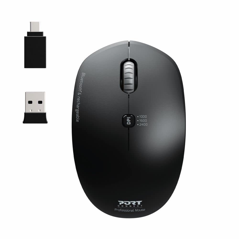 port-connect-souris-mobile-bluetooth-sans-fil-2-4-ghz-rechargeable-usb-a-usb-c-c image 4