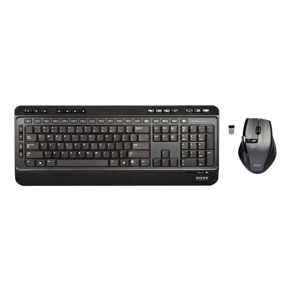 port-designs-port-connect-pack-clavier-souris-sans-fil-2-4-ghz-silencieux-uk image 1