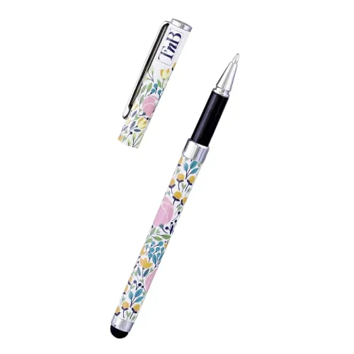 t-nb-exclusiv-stylet-stylo-tactile-universel-2-en-1-floral-argent image 1