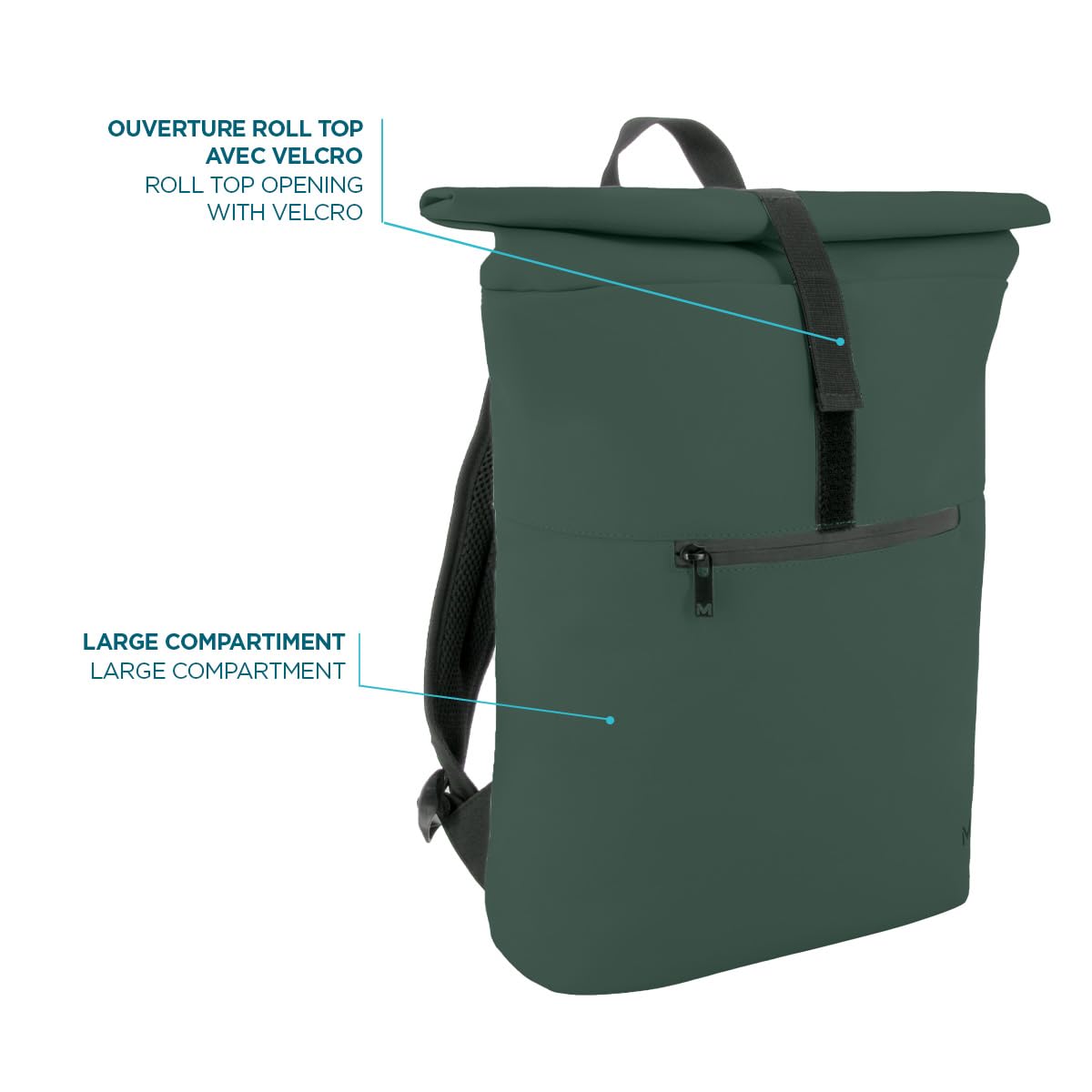 mobilis-origine-sac-dos-urbain-roll-top-14-16-16l-d-perlant-vert-for-t image 2
