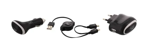 t-nb-pack-chargeur-secteur-allume-cigare-usb-a-5w-c-ble-r-tractable-mini-usb image 1