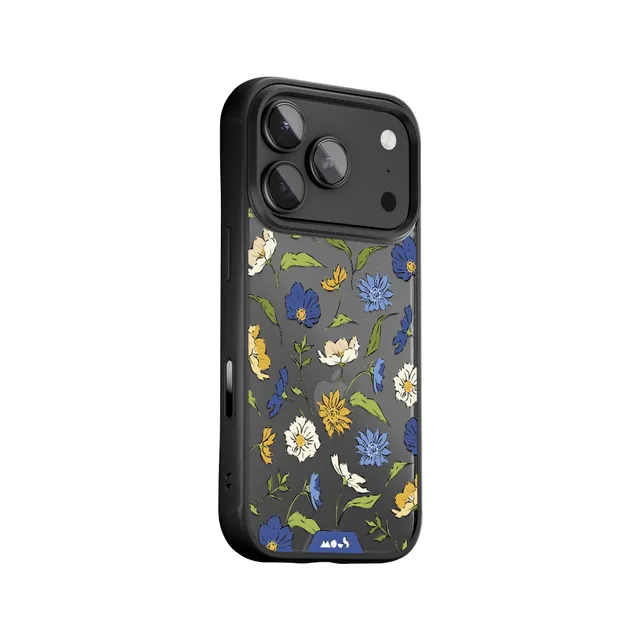 mous-floral-blue-coque-de-protection-iphone-12-fleurs image 1