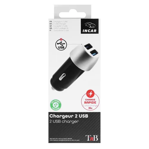 t-nb-chargeur-allume-cigare-2x-usb-a-quick-charge-18w-finition-premium-zinc image 1