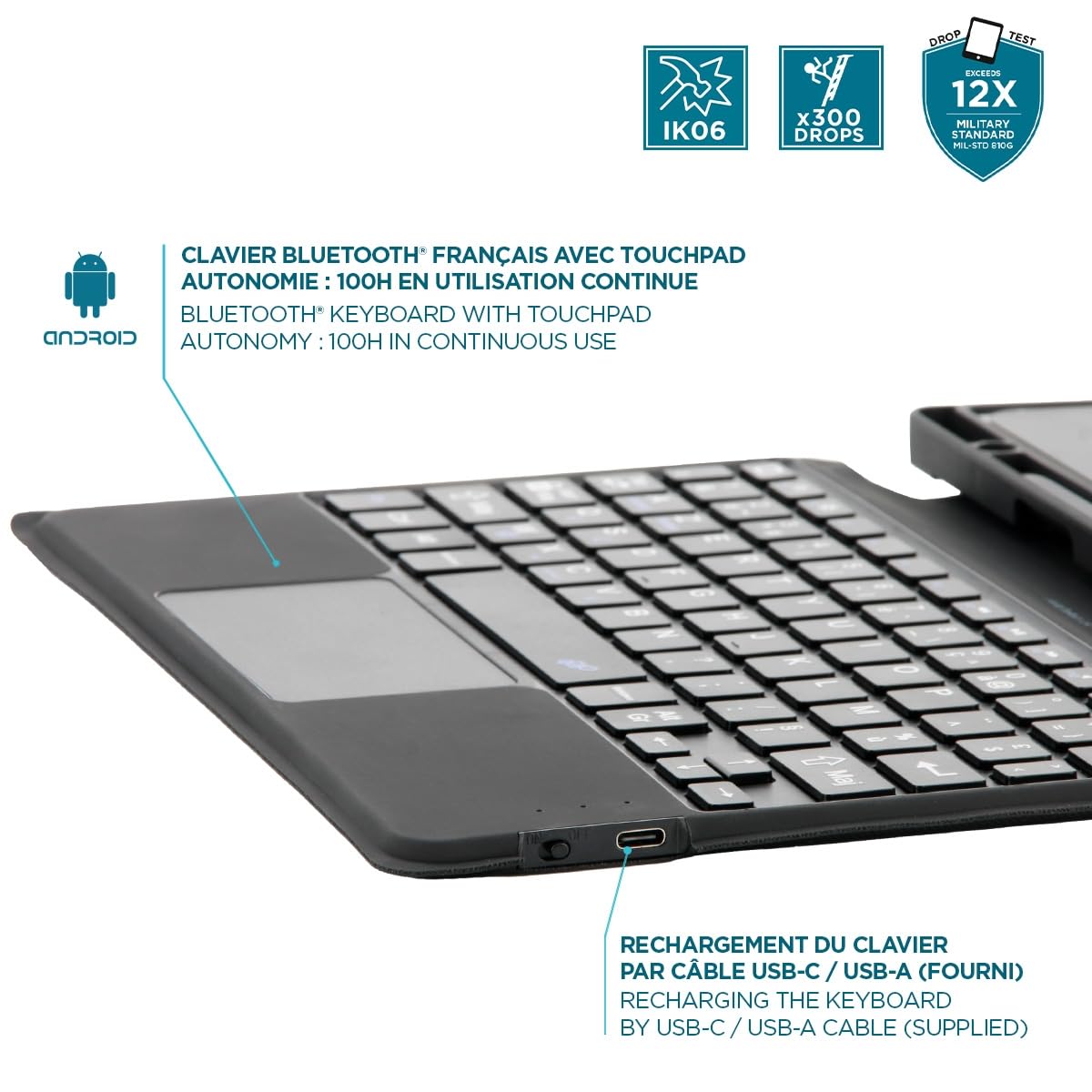 mobilis-coque-clavier-galaxy-tab-a8-10-5-azerty-touchpad-noir image 3