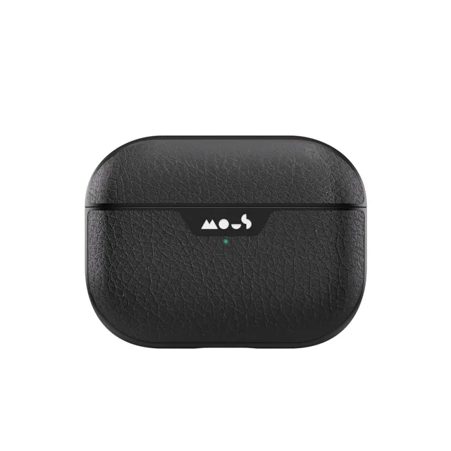 mous-coque-airpods-pro-cuir-noir-ultra-protectrice-gen-2 image 1