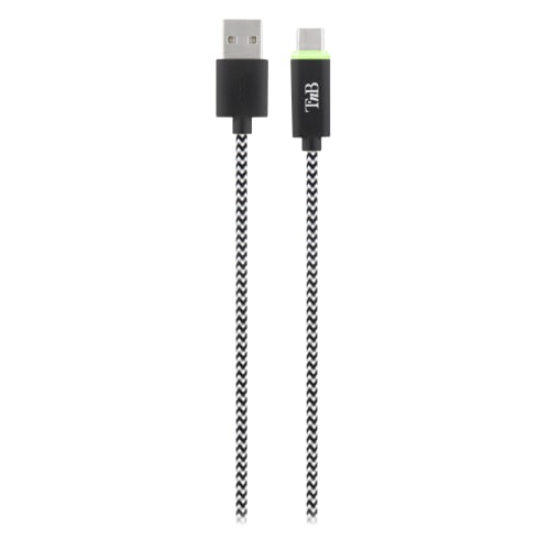 t-nb-c-ble-usb-vers-usb-c-2-m-tres-nylon-tress-avec-indicateur-led image 1
