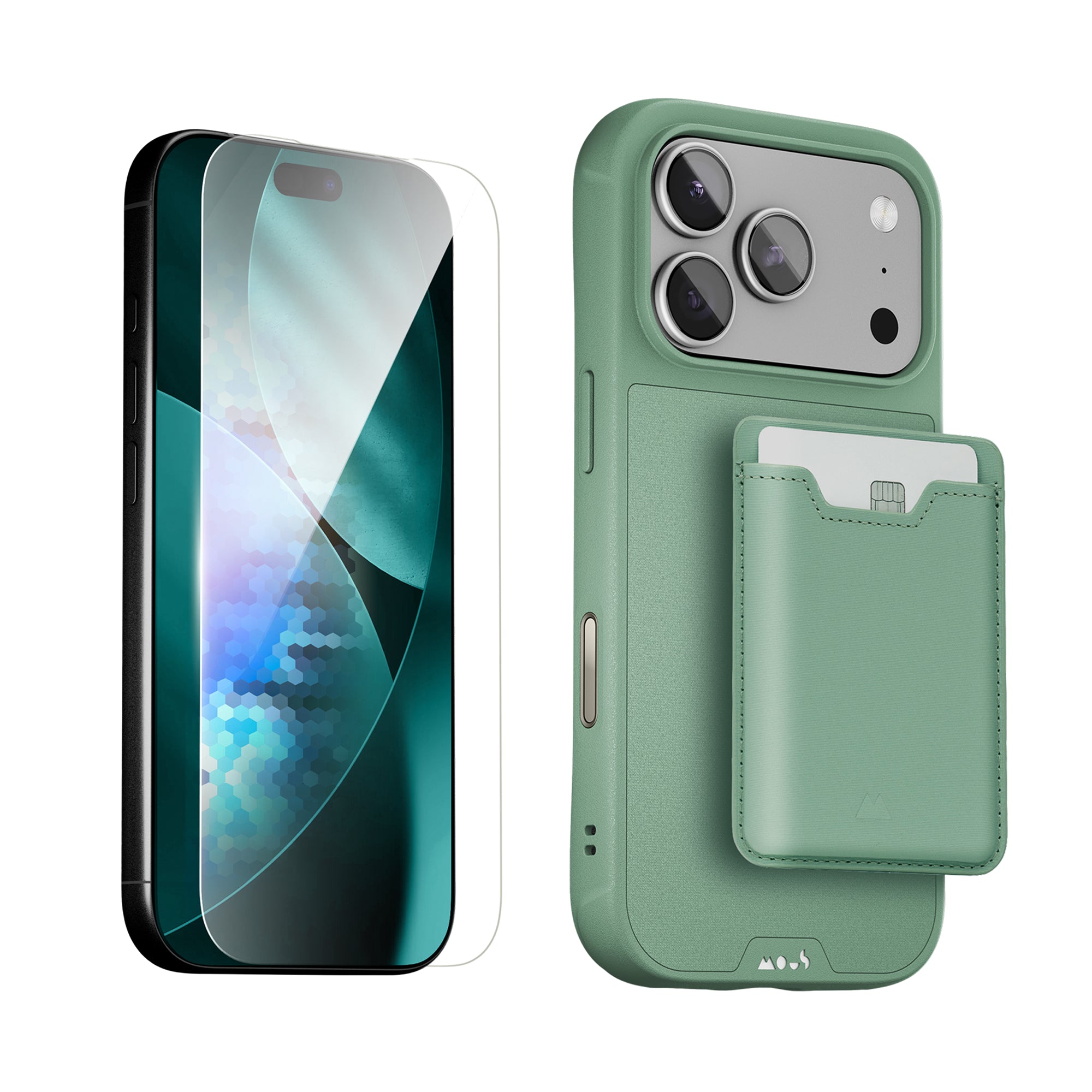 mous-apple-starter-kit-coque-limitless-sage-prot-ge-cran-pour-iphone-17 image 3