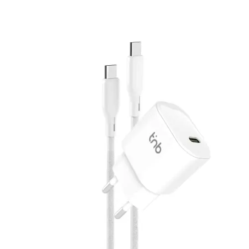 t-nb-pack-chargeur-secteur-usb-c-30w-gan-c-ble-usb-c-power-delivery-blanc image 1
