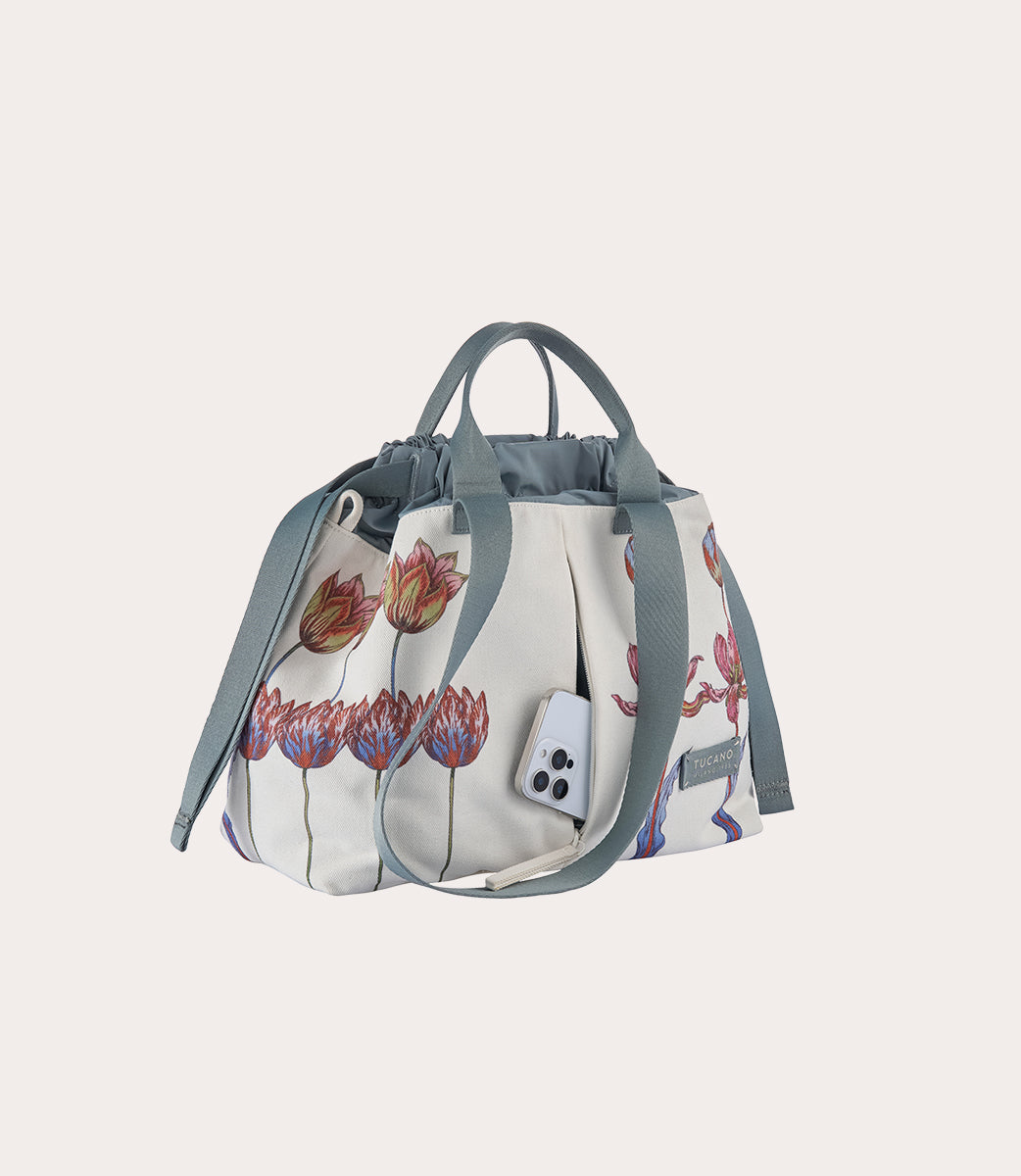 tucano-carry-tulip-small-sac-shopper-toile-botanique image 5