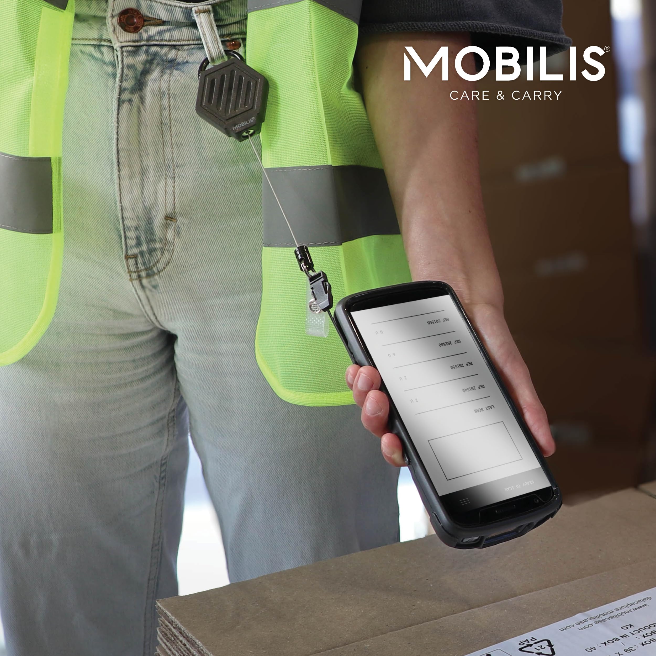 mobilis-t-series-c-ble-r-tractable-80-cm-avec-mousqueton-et-clip-ceinture image 8